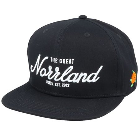 SQRTN - Svart snapback Keps - Great Norrland Black Snapback @ Hatstore