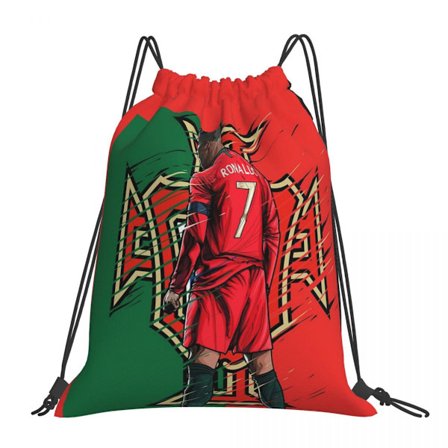 Cristiano Ronaldo Cr7 Ryggsäck Portabel Dragskoväska Ficka Gymväska