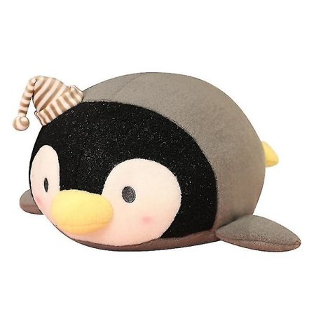 Söt pingvin bär sovmössa Dockor Plyschleksak Mjuk stoppad djurdocka Kastkudde Födelsedagspresent till barn