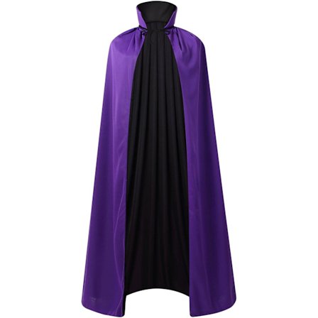 Svart och röd vändbar cape Halloween Cape Vampyrdräkt Maskerad Dracula Magiker Djävul Cosplay Vuxen Barn