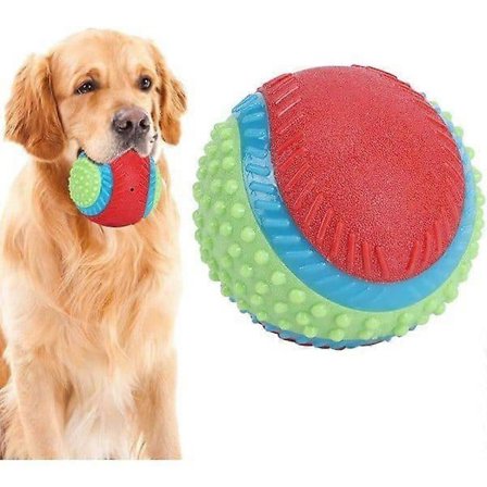 Hundeleke Ball, Ikke-giftig Bitebestandig Gummi Rengjøringsball Tygg Ball Treningsleke Ball for Store/Middels/Små Hunder