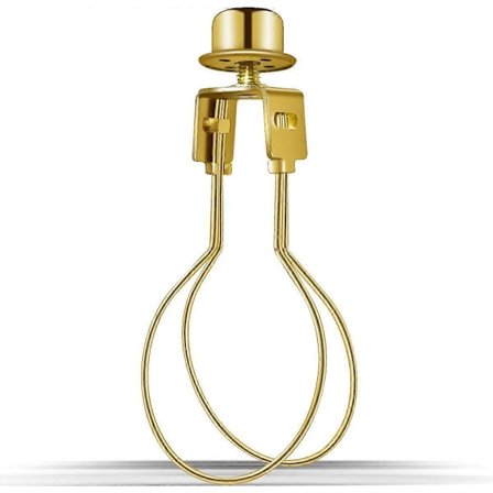 Clip-on lampeskærmsadapter, lampeskærm pære clip adapter inkluderer topstykke og lampeskærm (FMY)