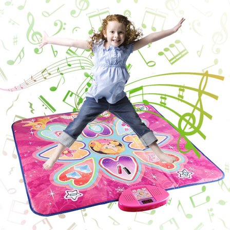 Dansemåtte - Dance Mixer Rhythm Stepping Game Mat - Danse spil til piger, legetøjsgaver til piger og drenge - Justerbar lydstyrke, indbygget musik