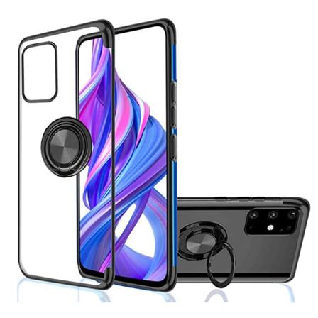 Glatt silikondeksel med ringholder - Samsung Galaxy A51 Svart