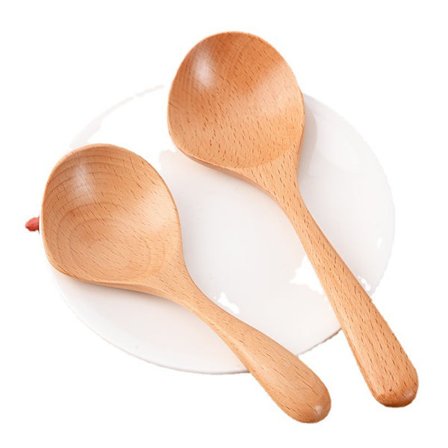 2 träskedar, kreativ bestick, bokträsked, vattensked, ris