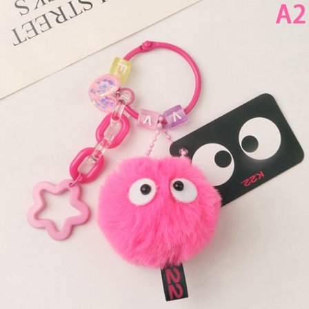 Färg plysch nyckelring Spirited Away Färgglada Coal Ball Spirit El