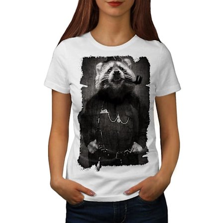 Racoon Face Smoke T-shirt för kvinnor