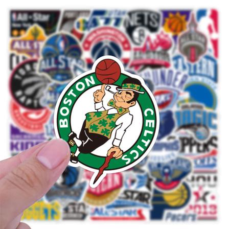 50 stk NBA-klistremerker Basketball Laglogosett Morsomme Kreative DIY