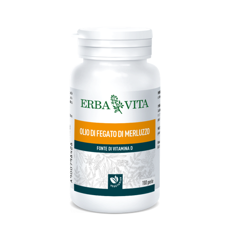 Erba Vita Olio Di Fegato Di Merluzzo 100 Perle 453mg