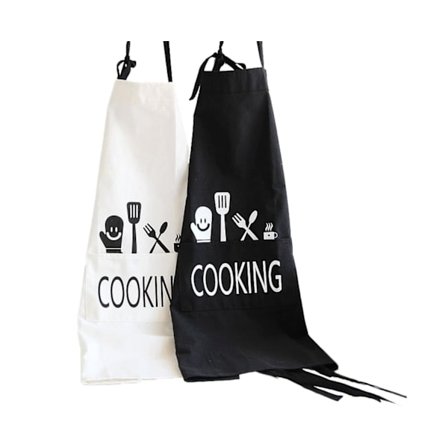 Förklädesset, Köksgåva för Par till Förlovningar, Bröllop, Jubileum och Mer, 2-delad, One-size -vit+svart