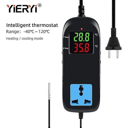 Mh-2000 Ac90v~ 250v Kvalitets Elektronisk Termostat Led Digital Uppfödningstemperaturregulator Termoelement Termostat