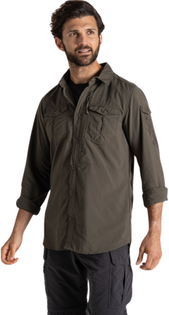 Craghoppers M's NosiLife Adventure LS Shirt III Woodland Green - Craghoppers