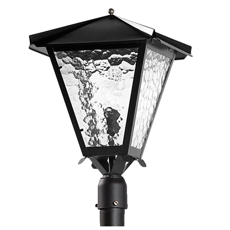 Westal Gustav Stolpelykt Ø60 mm, 440 x 320 mm, E27 Svart, klart katedralglass, Belysning