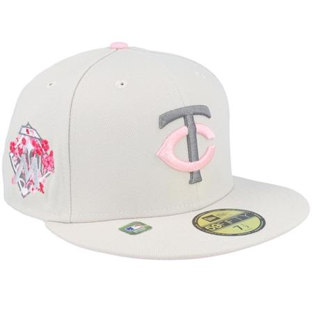 New Era - MLB Beige fitted Caps - Minnesota Twins 59FIFTY Mothers Day 23 Beige/Pink Fitted @ Hatstore