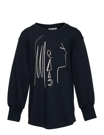 Nkfveronika Ls Loose Swe Tunic Unb B Sweatshirt Trøje Blå Name It