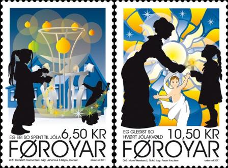 Færøerne - Jul 2011 - Postfrisk sæt 2v