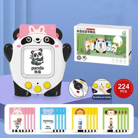 Talking Flash Cards Ord Lærekort Legetøj 3 KEYS-PANDA 3