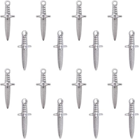 20 stk Dolk Form Charm Antik Pendant Charm Dingle