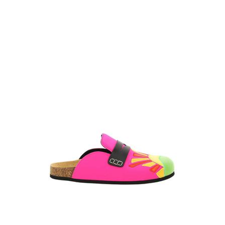JW Anderson, emboidered loafer mules Różowy, Kobieta, Rozmiar: 36 EU