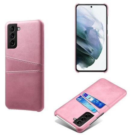 Skalo Samsung S22 Pu-läder Korthållare Skal - Roséguld Rosa Guld