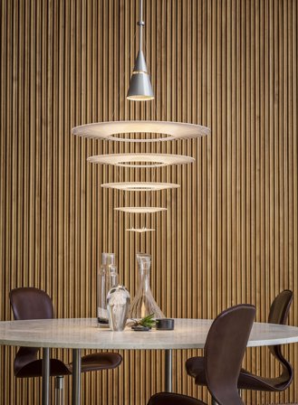 Enigma 545 taklampe - børstet aluminium