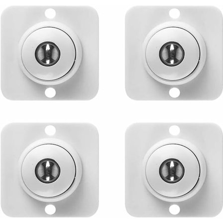 4 st självhäftande remskivor 360 graders roterande självhäftande förvaringslåda Universal Home Swivel Caster White Steel Ball