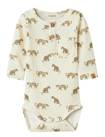 Lil'Atelier Nbmlavo Eno Ls Slim Body Lil - Cream - 62