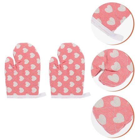 Heat Insulation Anti-Hot Gloves Resistant Children Oven Mittens Microwave Kitchen Mitts Cooking Fireplace Baking Cat paws