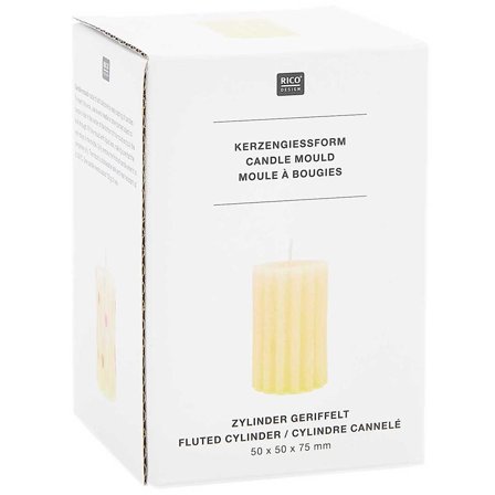 Rico Design Støbeform til lys Rillet cylinder