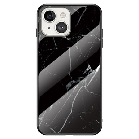 Skal Härdat Glas iPhone 14 Svart Marmor