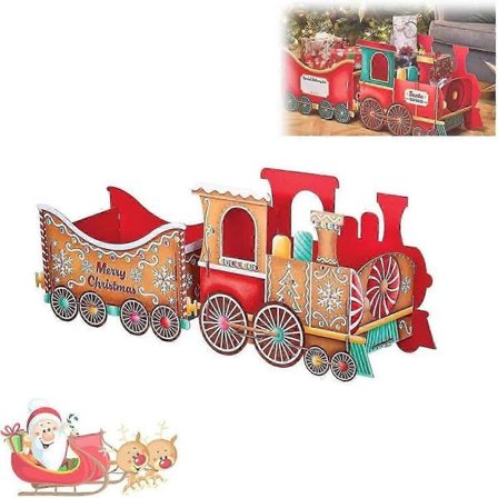 Julegave Tog, Julegave Tog, Finurlige Jule Tog i Peberkage-Stil af Pap, Julepynt Gaveopbevaring til Slik Strømpe St