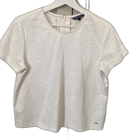 Vit strukturerad blus Tommy Hilfiger