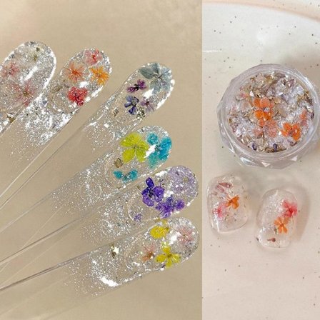 Nagelkonst Tillbehör Netto Röd Sommar Färg Blommor Opal Pulver Tillbehör Konst Material Nagel B6m9