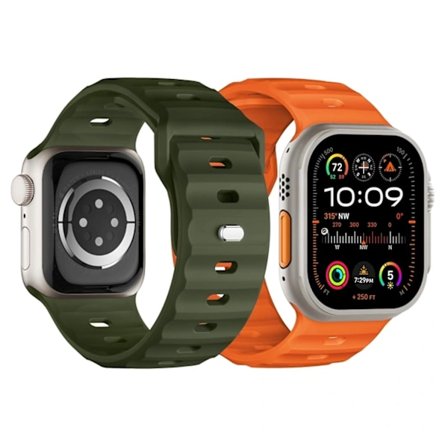 2 kpl urheiluranneke, yhteensopiva Apple Watch Ultra 2 -rannekkeen/Apple Watch Ultra -rannekkeen kanssa 49 mm 45 mm 44 mm 42 mm miehille, pehmeä 