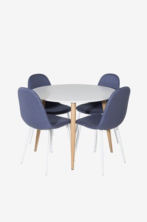 Venture Home - Matgrupp Plaza med stolarna Polar - Blå - Matgrupper - Från Homeroom