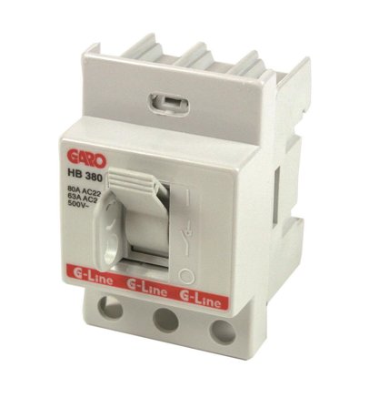 Garo HB 380 Hovedbryter 80 A 3-polet, Stikkontakter & kabler