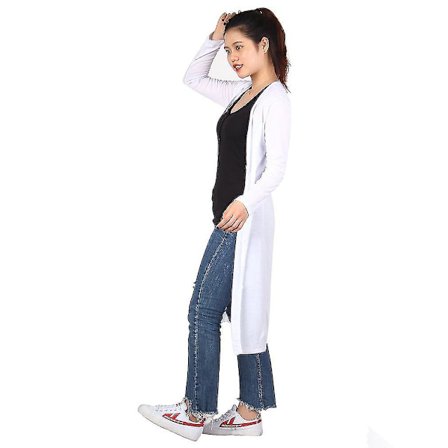 Dame Cardigan i Strik - Langærmet, Afslappet