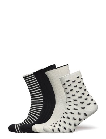 Lindex | Sock 4 P Black And White | 36/38