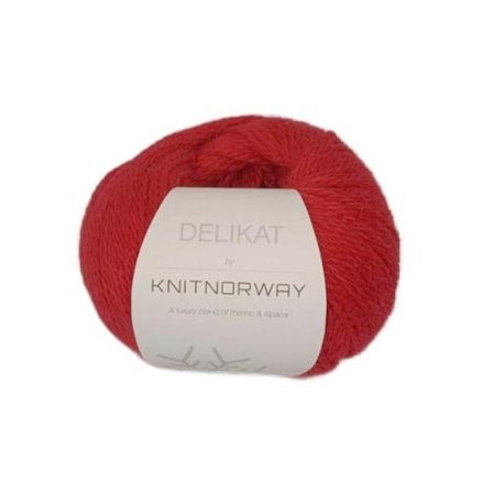 Knit Norway Garn Delikat Red 505, 50g