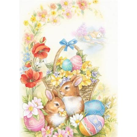 30 x 40 cm, Pääsiäispupu ja munat Timanttimaalaus Kirjonta