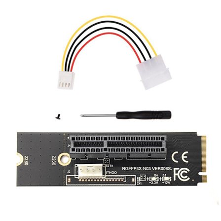 för M.2 NGFF till PCI-E 1X 4X Riser Card M2 för M för nyckel till PCIe X4 Transfer med LED-indikator för PCI för Express 1X till