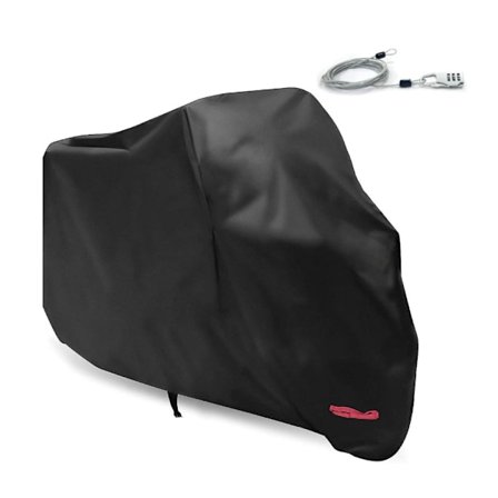 Motorcykelöverdrag - lämpligt för inomhus- och utomhusbruk - passar Harley-Davidson, Honda, Suzuki - svart - svart presenning motorcykelöverdrag XL (