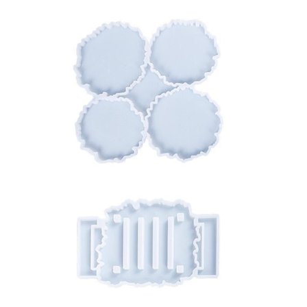 2X Glasbrikkeholder Støbeform Epoxyharpiksform Kop Måtteholder Silikoneform DIY Håndværktøj