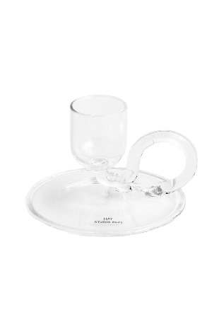 HAY Tiny Candleholder Curved Dekoration Transparant Ø7 x H5