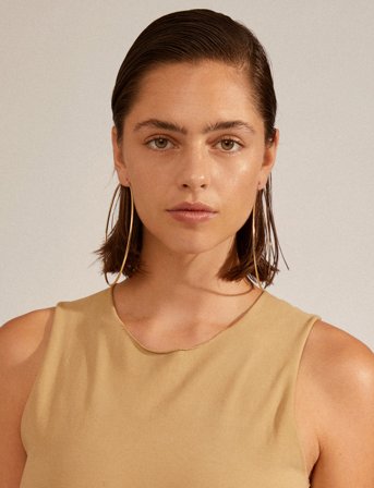 Pilgrim April Mega Hoop Earrings Gold-Plated - Gold - ONE SIZE