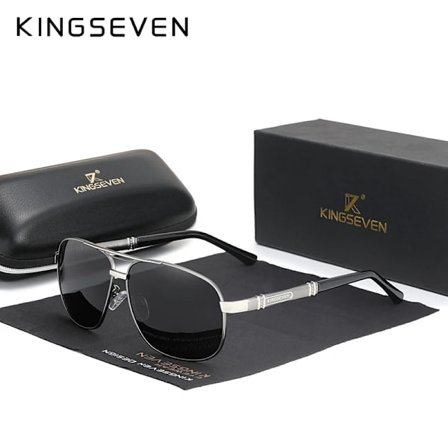 KINGSEVEN 2022 NYE Mote Herre Solbriller Polarisert UV400 Beskyttelse Kjøre Solbriller Mann Oculos de sol N7621
