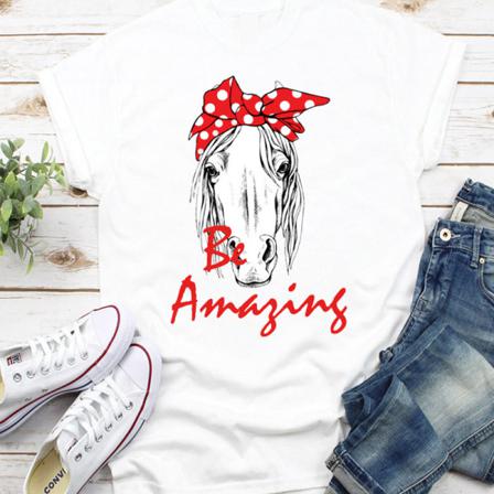 Dam Flag Print Pullover Independence Day Tunika Blus