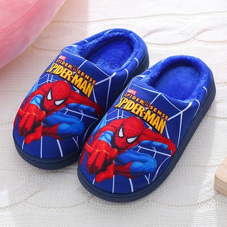 Børne Bomuldsmønster Tøfler Skridsikre Komfortable Hjemmesko Blå[JUN] 2425