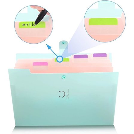 Smiley Green, A4-mappe med flere lag, 32,5 * 24 cm, vanntett