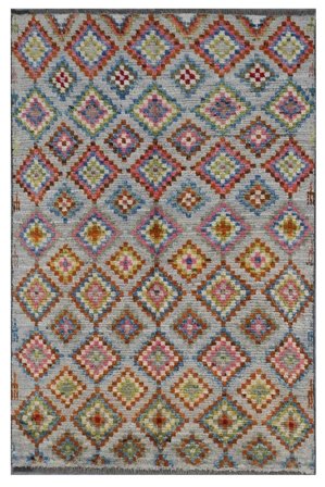 Moroccan Berber - Afghanistan 93X144 Brun/Mørk Grå Ull, Afghanistan